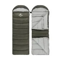 Зеленый Спальный мешок Naturehike U Series Двойной хлопок осень-зима Green U250S, 6927595764305
