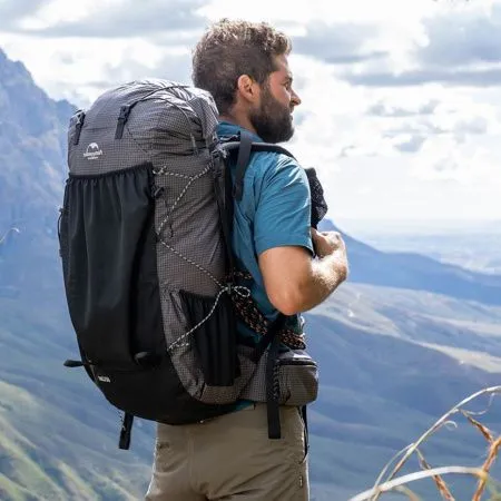Рюкзак Naturehike Rock Series NH19BP095 60L+5L с рамой, dyneema, черный Рюкзак Naturehike Rock Series NH19BP095 60L+5L с рамой, dyneema, черный