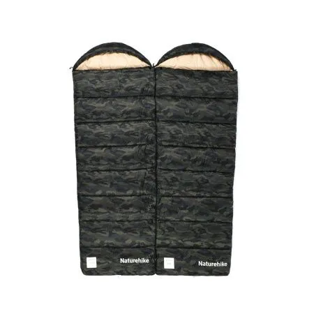 Ультралёгкий спальный мешок Naturehike CNK2350WS023 M320 хлопковый с капюшоном весна осень камуфляжный