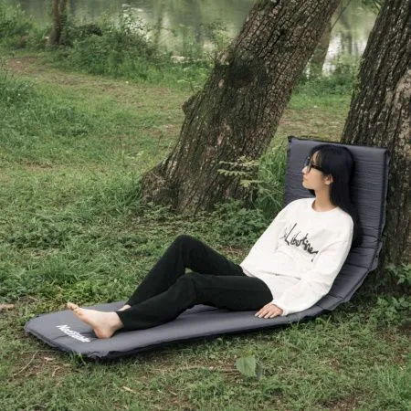 Коврик самонадувной туристический Naturehike D03 Dark Grey, 6927595711491