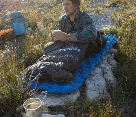 Мешок спальный Naturehike CWZ400 NH19W400-Z с пуховым конвертом  М черный, 6927595765357