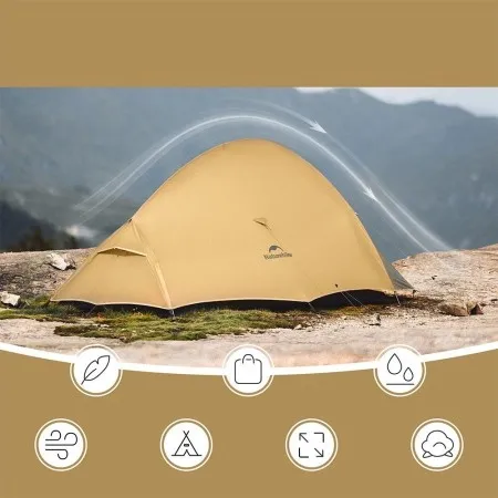 Палатка Naturehike Cloud up Pro CNK2350WS020 двухместная коричневый, 6976507662550