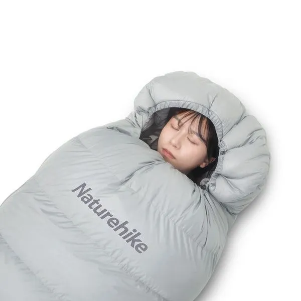 Ультралёгкий спальный мешок Naturehike RM40 Series Утиный пух Grey Size L, молния слева, 6927595707173L Ультралёгкий спальный мешок Naturehike RM40 Series Утиный пух Grey Size L, молния слева, 6927595707173L