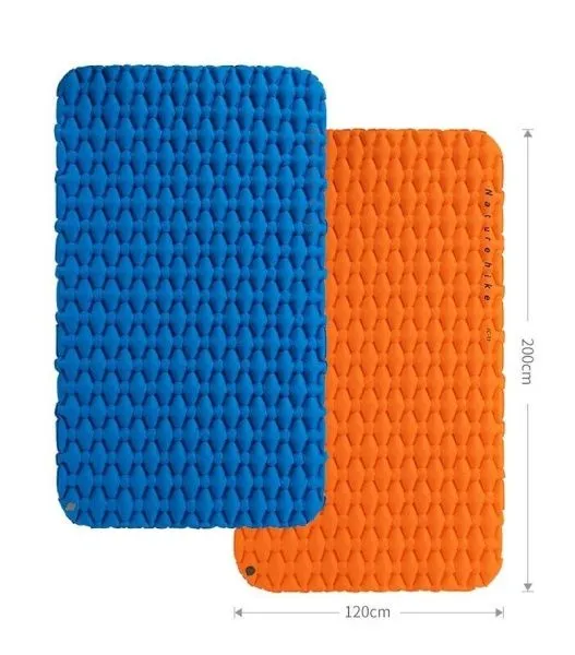 Коврик спальный Naturehike NH19Z055-P двойной  FC11 (с надувным мешком), голубой, 6927595735428 Коврик спальный Naturehike NH19Z055-P двойной  FC11 (с надувным мешком), голубой, 6927595735428