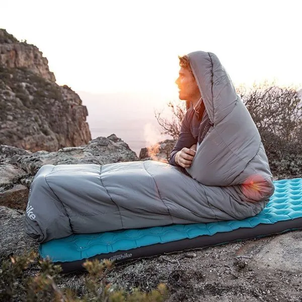 Ультралёгкий спальный мешок Naturehike CNK2350WS023 M300 хлопковый с капюшоном весна осень серый Ультралёгкий спальный мешок Naturehike CNK2350WS023 M300 хлопковый с капюшоном весна осень серый