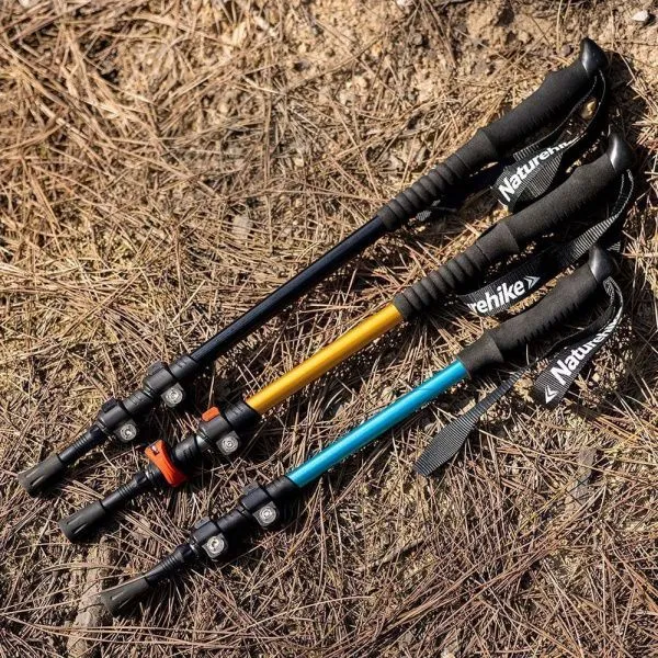 Палка Треккинговая Naturehike ST01 6061 AL NH17D001-Z с 3 узлами женская 57-120 золотой