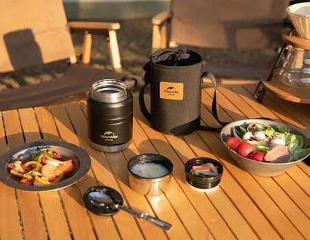 Термос Naturehike NH20SJ041  750мл (для еды) , черный, 6927595767481 (Витрин. образец)