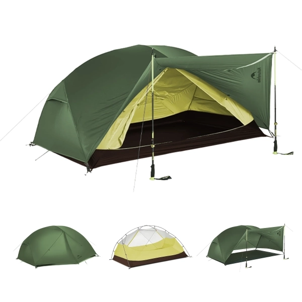 Палатка Naturehike Mongar Hiking Base CNK2650WS014 210T трехместная, зеленый
