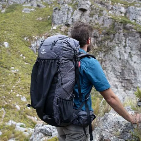 Рюкзак Naturehike Rock Series NH19BP095 60L+5L с рамой, dyneema, черный Рюкзак Naturehike Rock Series NH19BP095 60L+5L с рамой, dyneema, черный