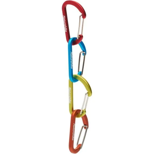 Карабин Naturehike NH15A004-H  D-образный мини 4см 2 упаковки темно-красный, 6927595717332 Карабин Naturehike NH15A004-H  D-образный мини 4см 2 упаковки темно-красный, 6927595717332