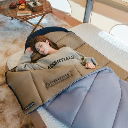 Спальный мешок Naturehike Sunny Day PL02 CNK2550WS028 U250, синий с голубым, молния слева