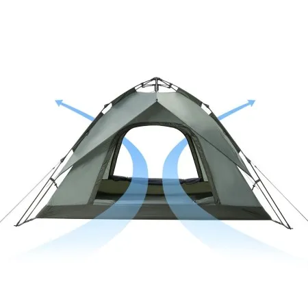 Палатка Naturehike автоматическая NH21ZP008, трехместная, серо-зеленая, 6927595777442