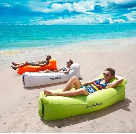 Диван надувной Naturehike NH20FCD06 20FCD двухслойный с подушкой зеленый, 6927595747520