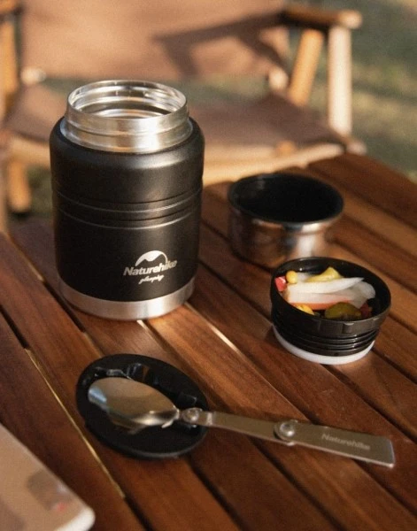 Термос Naturehike NH20SJ041  750мл (для еды) , черный, 6927595767481 (Витрин. образец)