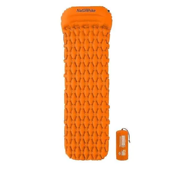 Коврик  Naturehike NH19Z012-P FC-12 односпальный  с подушкой (без надувного мешка)оранжевый, 6927595735701 Коврик  Naturehike NH19Z012-P FC-12 односпальный  с подушкой (без надувного мешка)оранжевый, 6927595735701