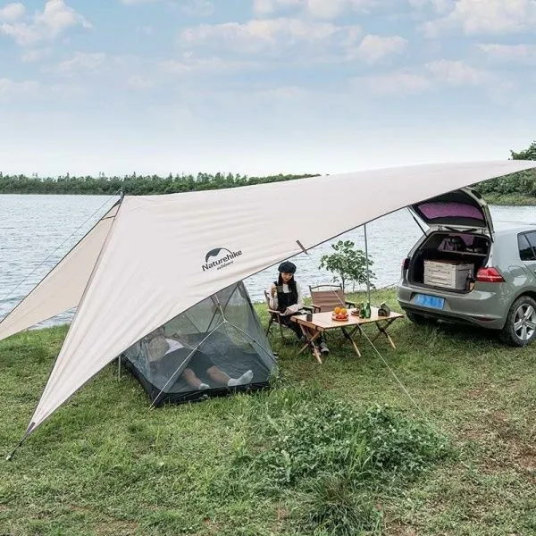 Тент  Naturehike Car Rear Canopy NH21TM001, 590*340 см для кемпинга песочный  (с тремя стойками), 6927595777831 Тент  Naturehike Car Rear Canopy NH21TM001, 590*340 см для кемпинга песочный  (с тремя стойками), 6927595777831