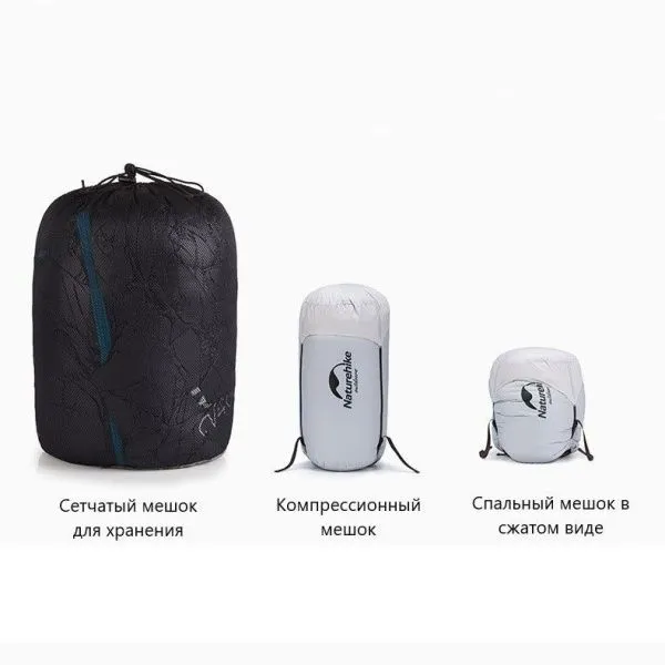 Мешок спальный Naturehike CW300 NH18S300-D из гусинного пуха голубой, 6927595761373 Мешок спальный Naturehike CW300 NH18S300-D из гусинного пуха голубой, 6927595761373
