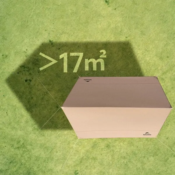 Тент Naturehike Yunxiao Canopy Lite CNK2350WS015, 150D, 500-390*380 см для кемпинга, светло-коричневый (с двумя стойками), 6976023926334 Тент Naturehike Yunxiao Canopy Lite CNK2350WS015, 150D, 500-390*380 см для кемпинга, светло-коричневый (с двумя стойками), 6976023926334