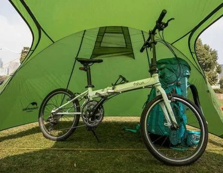 Палатка трехместная Naturehike NH17L001-L с ковриком, оранжевая, 6927595724729