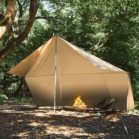 Тент Naturehike Cloud CNK2450WS025 150D, 400×292 см для кемпинга, светло-коричневый (без стоек)