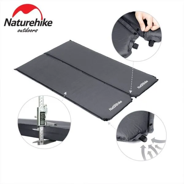 Коврик самонадувной туристический Naturehike D03 Dark Grey, 6927595711491 Коврик самонадувной туристический Naturehike D03 Dark Grey, 6927595711491