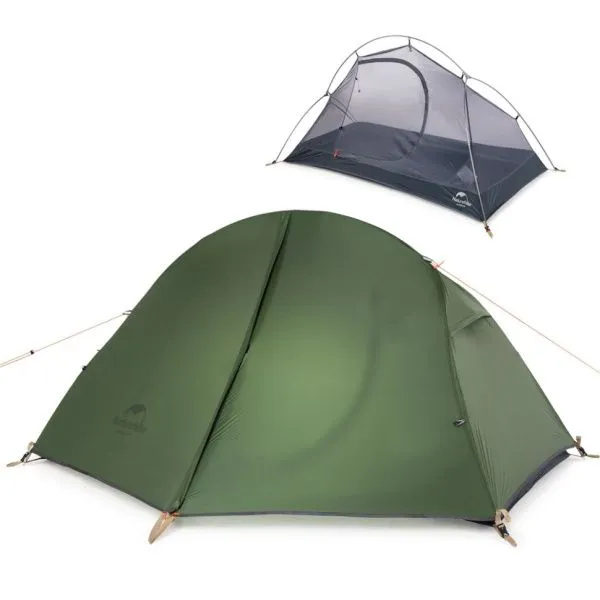 Палатка 1-местная Naturehike сверхлегкая + коврик NH18A095-D, 20D, зеленый Палатка 1-местная Naturehike сверхлегкая + коврик NH18A095-D, 20D, зеленый