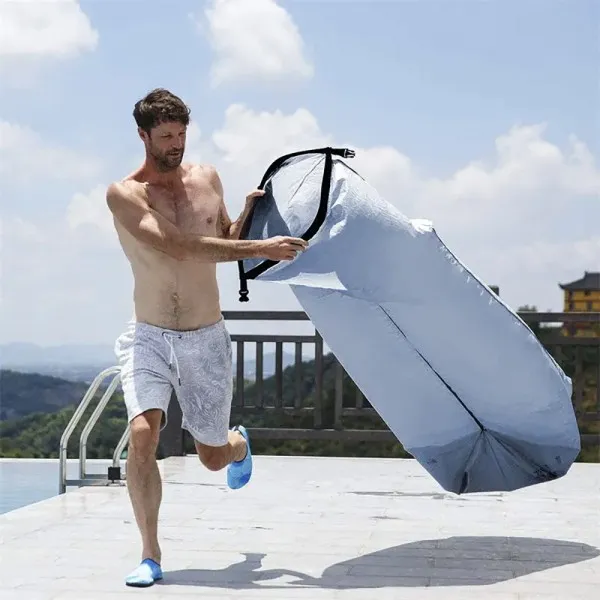 Диван Naturehike NH20FCD06 надувной с подушкой синий, 6927595777060