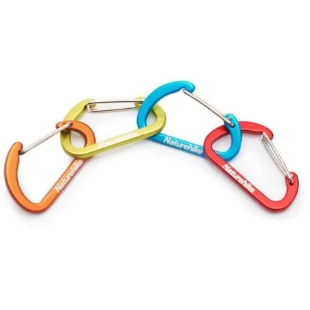 Карабин Naturehike NH15A004-H  D-образный мини 4см 2 упаковки зеленый, 6927595717325