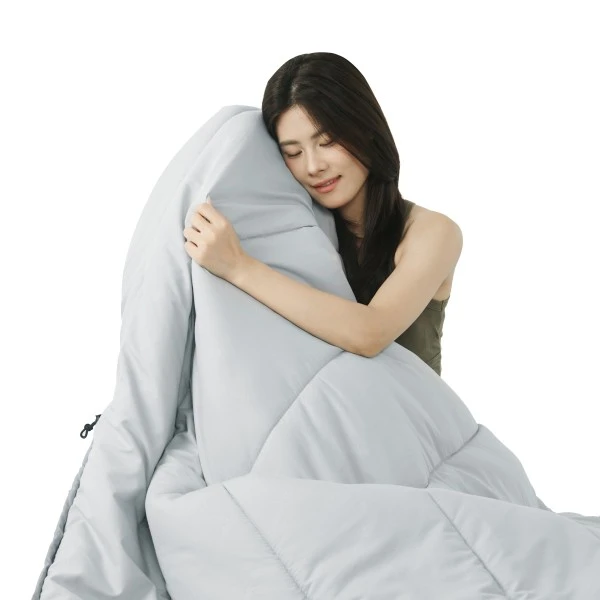 Спальный мешок Naturehike CNK2350WS023 MS500 с капюшоном, зеленый, молния справа