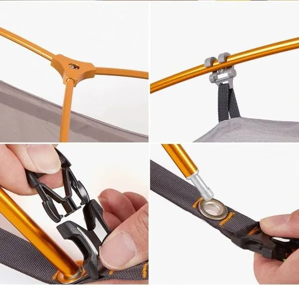 Палатка  Naturehike сверхлегкая + коврик NH18A180-D, оранжевая, 6927595731949