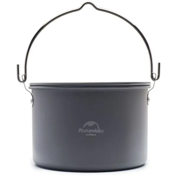 Котелок Naturehike NH17D021-G туристический  подвесной  4-6 персон серый, 6927595723173