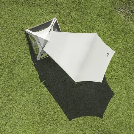 Палатка Naturehike Ango Automatic CNK2550WS010 трёхместная, малая, c навесом, светло-серая с серым