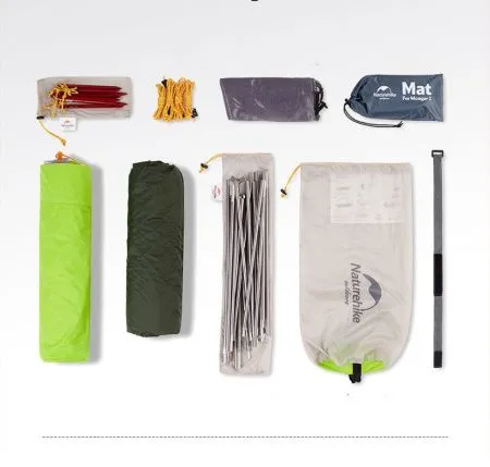 Палатка 2-местная Naturehike сверхлегкая Mongar NH17T007-M, 20D , светло-зеленый