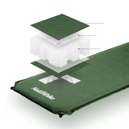 Коврик самонадувной туристический Naturehike D03 Army Green, 6927595773680