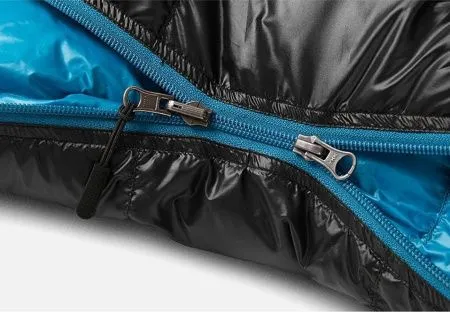 Мешок спальный Naturehike CW400 NH18C400-D с гусинным пухом, размер M, черный, молния слева, 6927595761663L