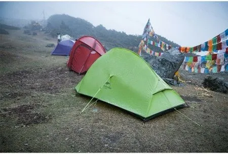 Палатка Naturehike Сloud up 2 210T NH17T001-T двухместная с ковриком, зеленая, 6927595730577