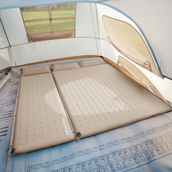 Коврик Naturehike CNK2550WS025 D Series 6см с подушкой R4.9 Double самонадувной туристический зеленый