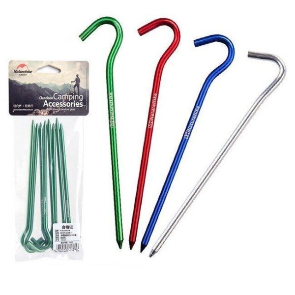 Колышки Naturehike NH15A008-I алюминиевые  для палатки (8 шт.) 18 см, синий, 6927595717806