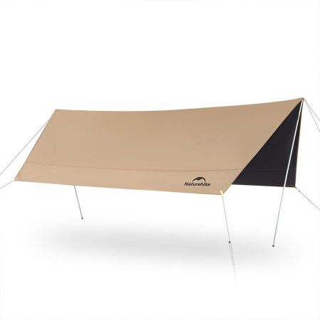 Тент Naturehike Yunxiao Canopy Lite CNK2350WS015, 150D, 400-315*292 см для кемпинга, светло-коричневый (с двумя стойками), 6976023926341