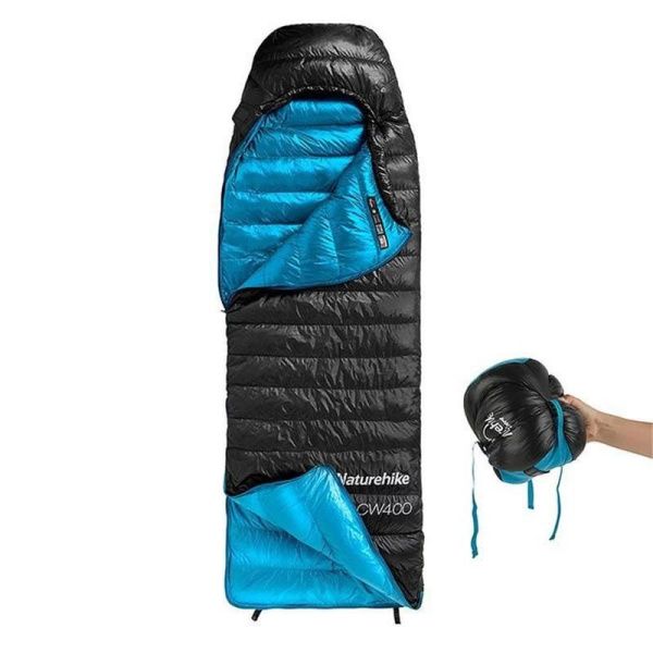 Мешок спальный Naturehike CWZ400 NH19W400-Z с пуховым конвертом  L черный, 6927595765371
