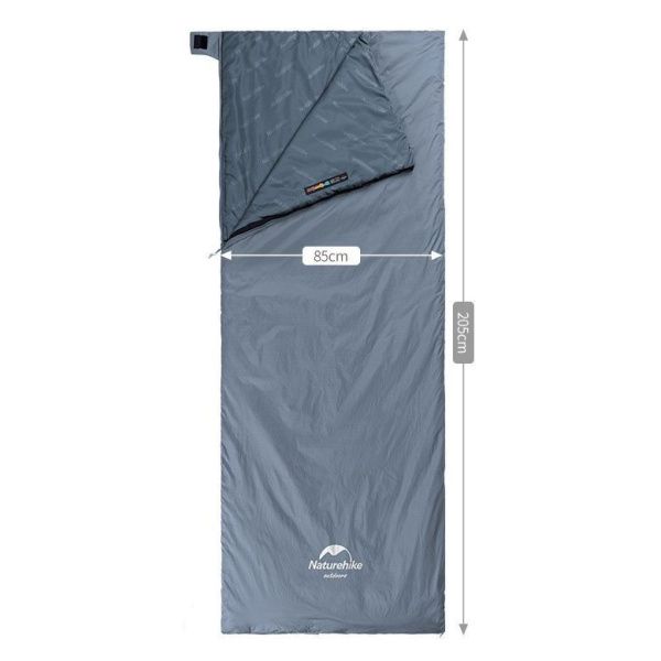 Ультралёгкий спальный мешок Naturehike тип конверт LW180 лето Blue Size XL, 6927595777978