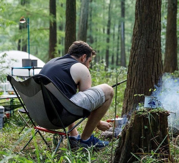 Уцененный товар Стул складной Naturehike NH18Y050-Z, светло-серый, 6927595730683(Без упаковки.Витрин. образец)