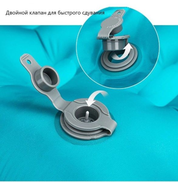 Коврик надувной Naturehike NH20FCD02, голубой, 6927595746509
