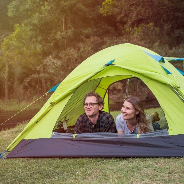 Палатка Naturehike P-Series NH18Z033-P 210T/65D, трехместная, светло-зеленая, 6975641887492