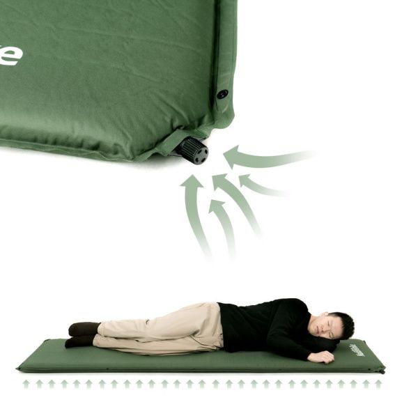 Коврик самонадувной туристический Naturehike D03 Army Green, 6927595773680