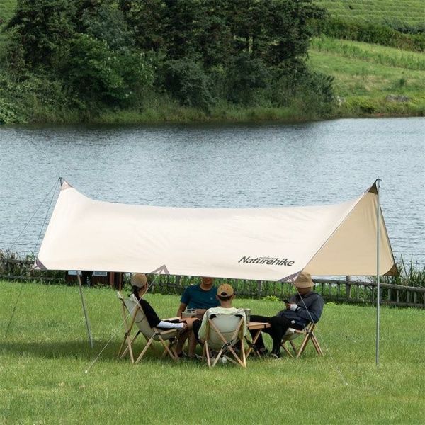 Тент Naturehike Girder NH20TM006, 150D, 500*292 см  для кемпинга  песочный (с двумя стойками), 6927595749654