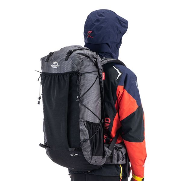 Рюкзак Naturehike Rock Series NH19BP095 60L+5L с рамой, dyneema, черный