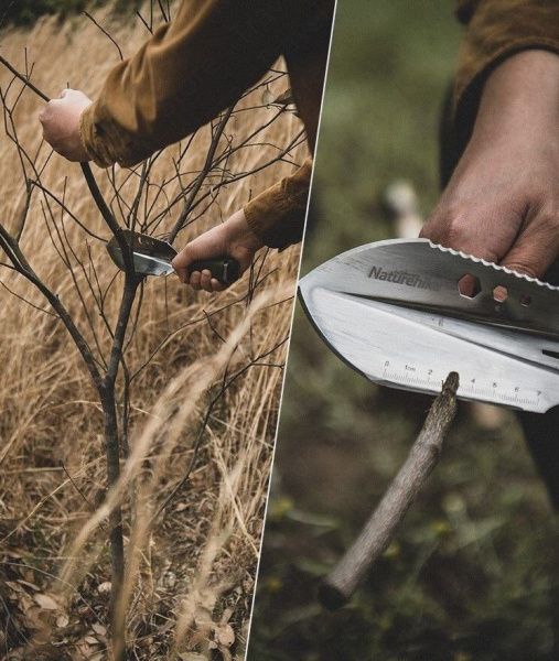 Лопата Naturehike NH20GJ001 многофункциональная ручная серебряный, 6927595744666