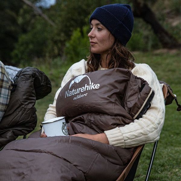 Спальный мешок Naturehike U Series Двойной хлопок осень-зима Brown U350, 6927595767221