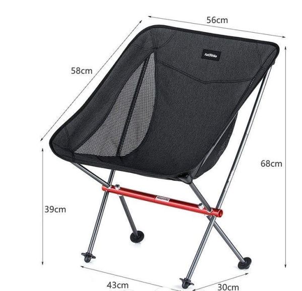 Уцененный товар Стул складной Naturehike NH18Y050-Z, светло-серый, 6927595730683(Без упаковки.Витрин. образец)
